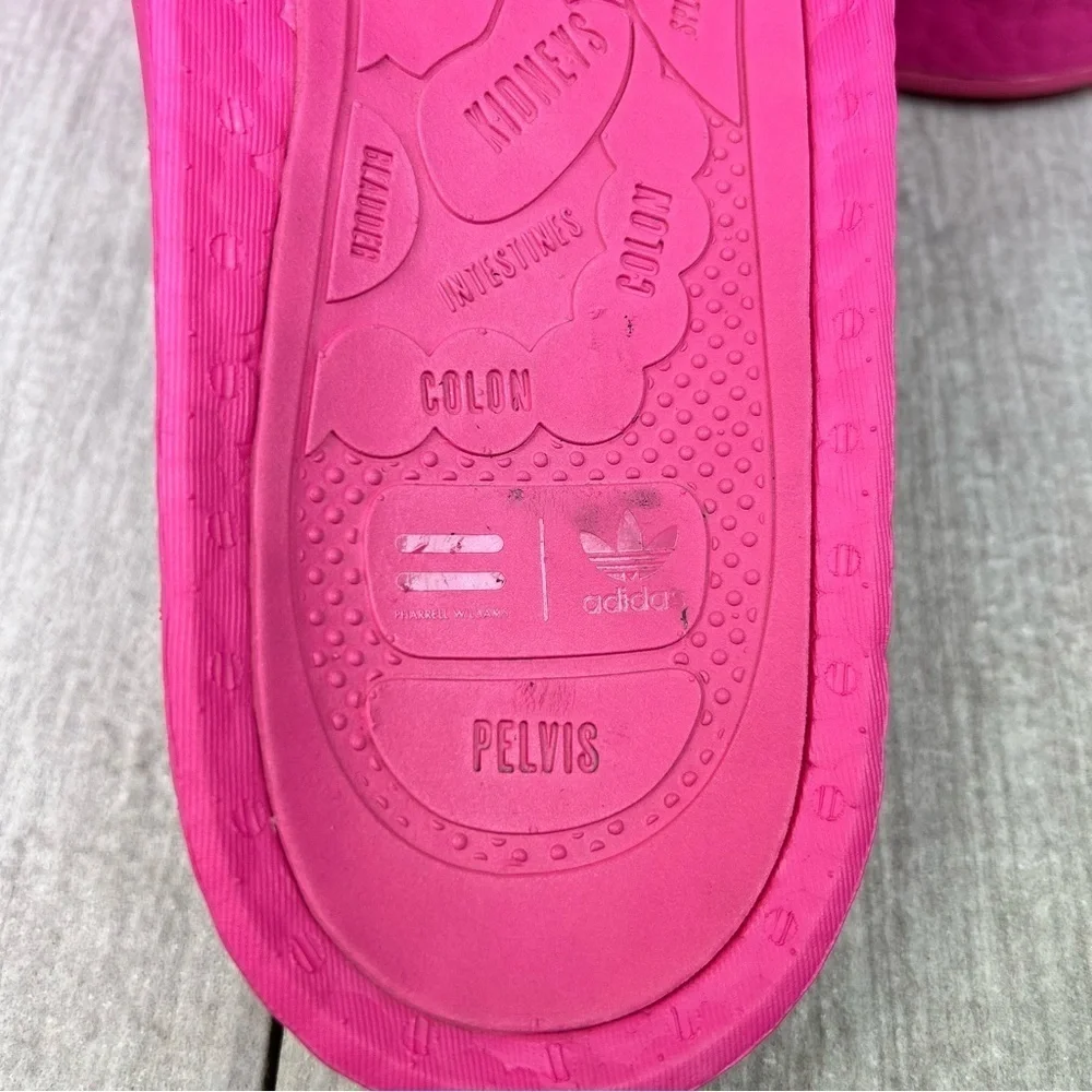 Adidas Pharrell Williams Chancletas HU Pink Sandals Shoe FV7289 Men’s Size 12